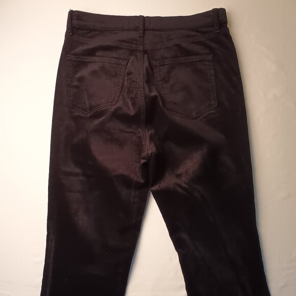 Loft Velvet Jeans Size 30/10P High Rise Skinny Leg Black Color - Picture 3 of 10
